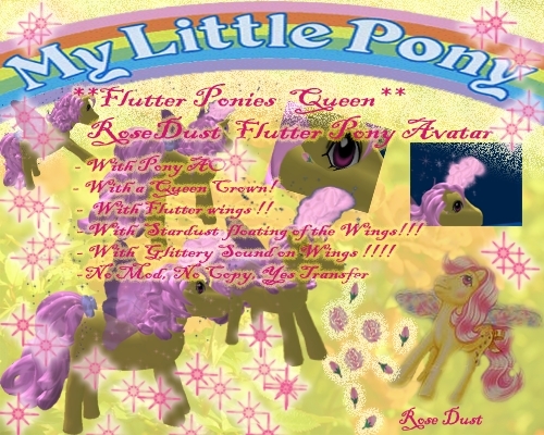 ROSE DUST FLUTTER PONY AVATAR