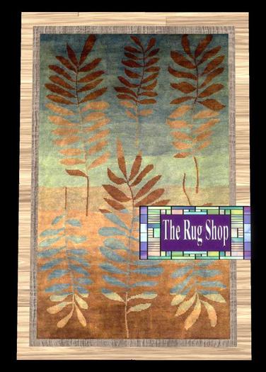 contemporary teal Rug (A) , 5 x 8, The Rug Shop