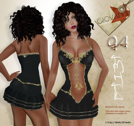 ***GIOVANNI*** LEIA - SEXY black MINIDRESS