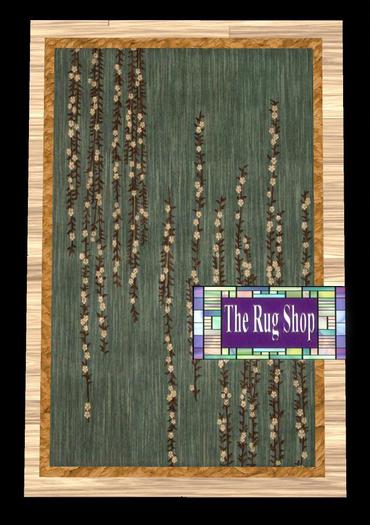 contemporary teal Rug (F) , 5 x 8, The Rug Shop