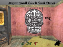 S.P. Sugar Skull B&W Decal