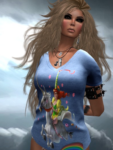 magic ride Ladies Mesh Vneck Tee