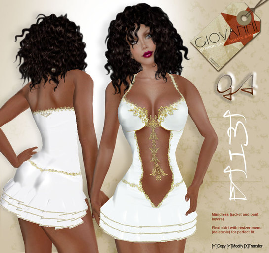 ***GIOVANNI*** LEIA - SEXY  white  MINIDRESS