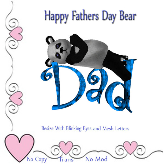 Happy Fathers Day Letter Bear