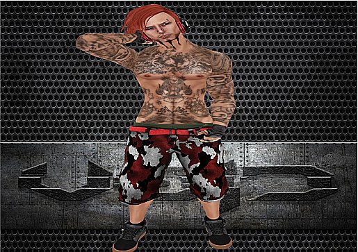 **Void Bain Low Shorts**Red Camo