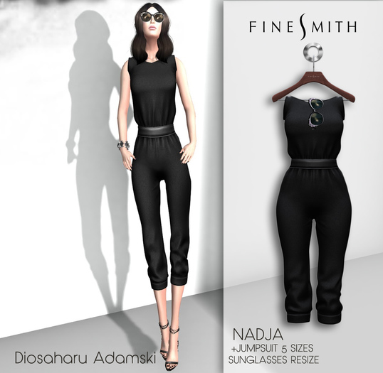 FINESMITH  NADJA black- jumpsuit & sunglasses