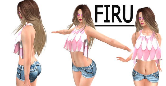 FIRU- Rigged MESH TOP PINK