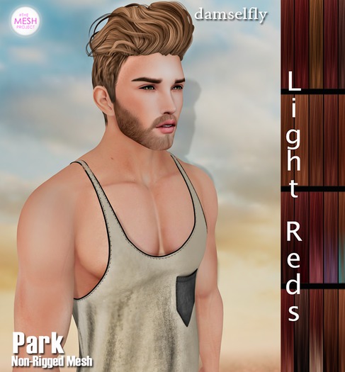 *~*Damselfly*~*Park Non-Rigged Mesh Light Reds