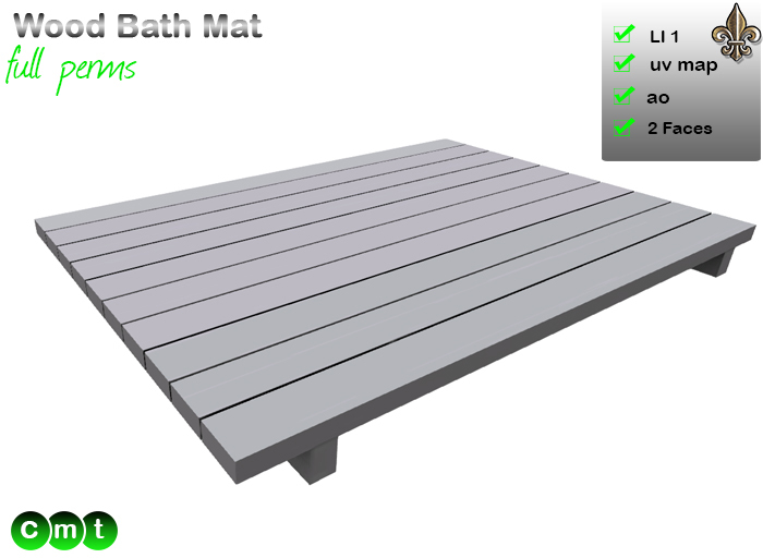 -----LS Inc. Full Perms Wood Bath Mat ----- 
