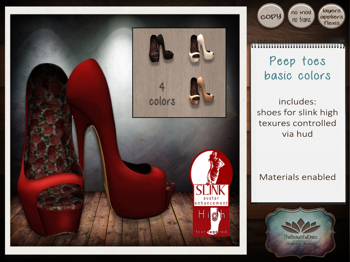 .:TBO:. Peep toes - Slink high (basic colors)