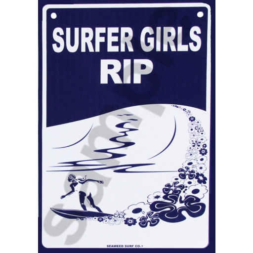 SURFER GIRL SURF POSTER SIGN