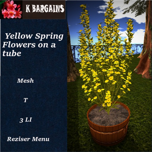 *KB* Spring Yellow Flowers on wislade tube Boxed