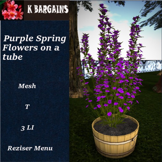 *KB* Spring Purple Flowers on wislade tube Boxed