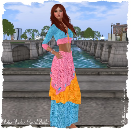 Boho Burlap Pastel Outfit (boxed)