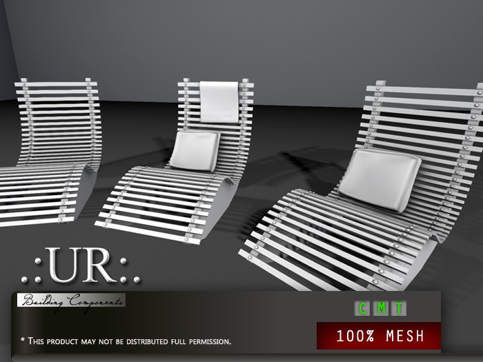 Second Life Marketplace .UR. Modern Outdoor Chaise Retrofit (full