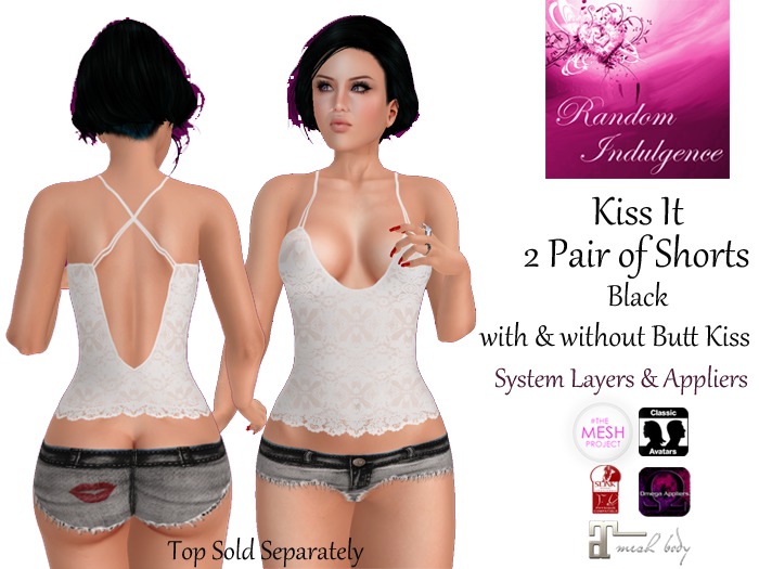 [RI] Kiss It Shorts - Black
