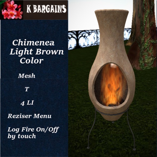 *KB* Chimenea Light Brown Colo Boxr