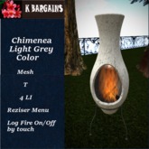 *KB* Chimenea Light Grey Color Box