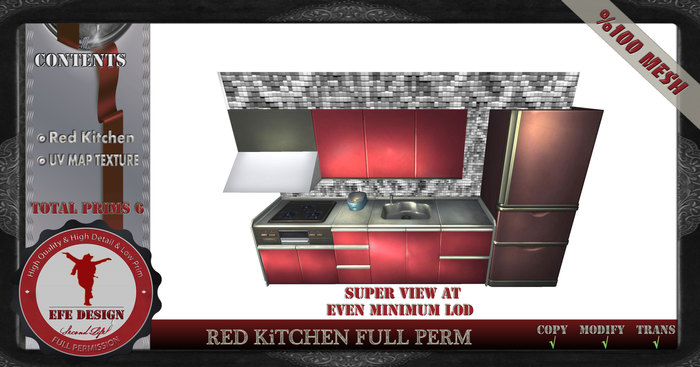 Red Kitchen Full Permission EFE DESIGN