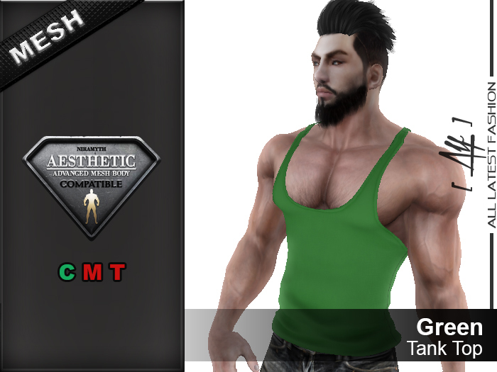 [ALF] Green Tank Top for NIRAMYTH AESTHETIC