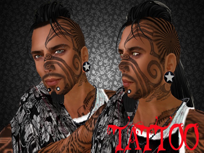 tribal moitie visage