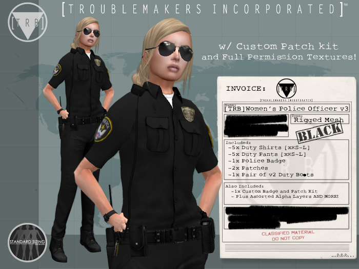 [TRB] Women's Police Officer v3: Black