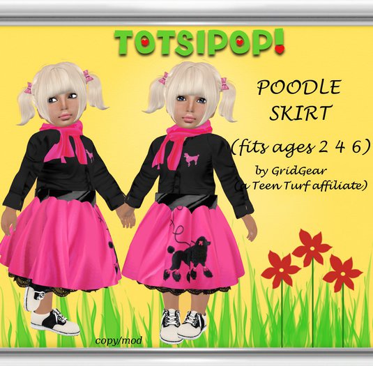 TOTSIPOP! Poodle Skirt Clothing Set TODDLER SIZED
