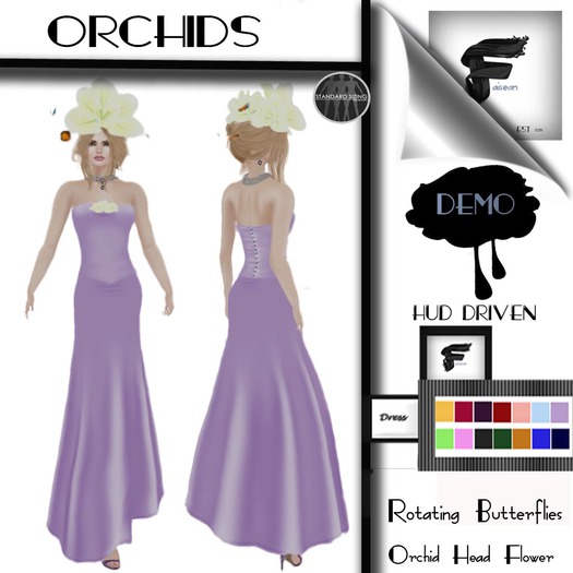 *Faisean* Orchids Dress (BAG ADD)