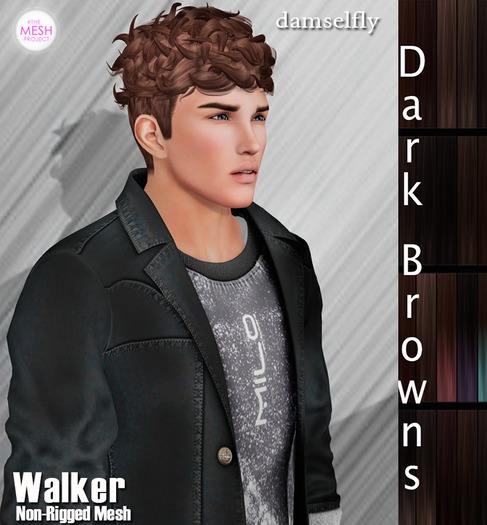 *~*Damselfly*~*Walker Non-Rigged Mesh Dark Browns