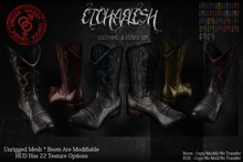[Etchaflesh] Wild Western Boots W/ HUD