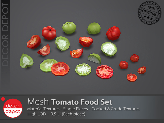 [DD] - FULL PERM  Tomato Food Set