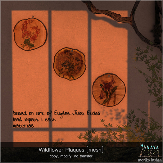 -Hanaya- Wildflower Plaques [mesh]