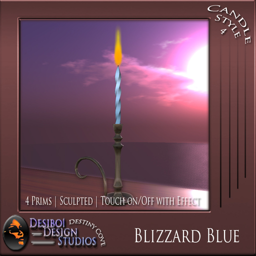 Candle Style 4 - Blizzard Blue