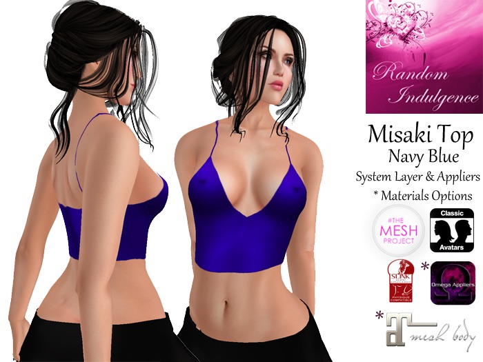 [RI] Misaki Top - Navy Blue