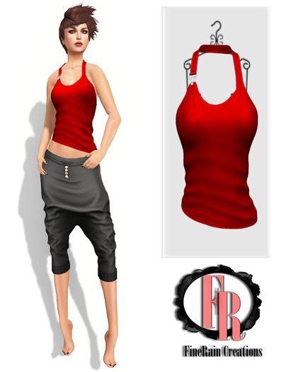 :: FineRain creations.::Summer Top Red