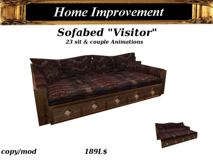 Sofabed "Visitor" Fur Red