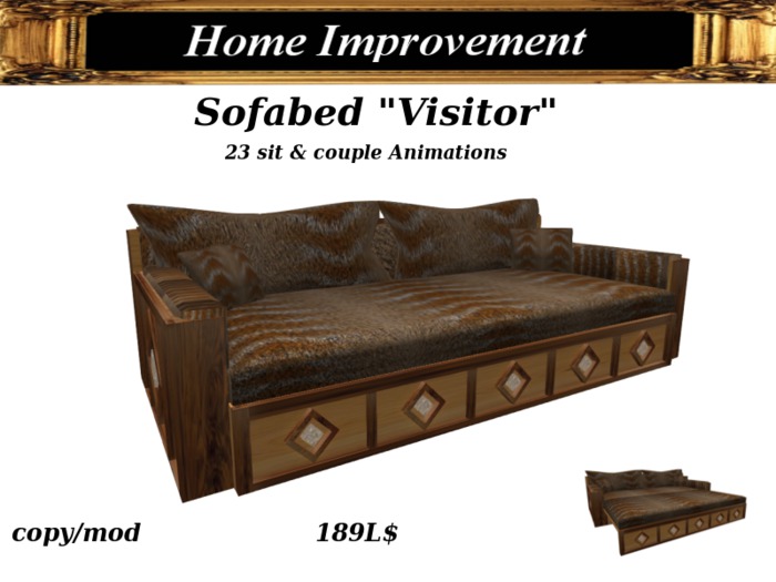 Sofabed "Visitor" Fur Brown