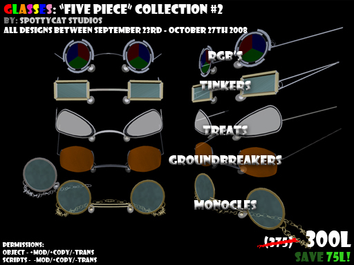 Glasses: Five Piece Collection - #2