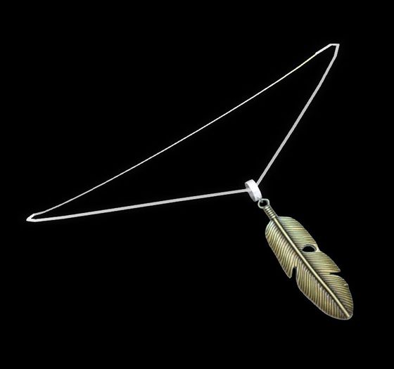 Bronze Feather Necklace