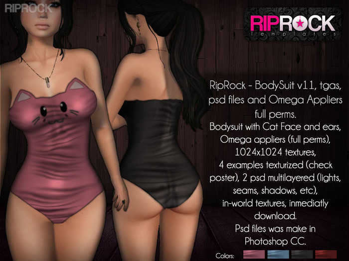 RipRock - BodySuit V11, tga and psd files full perms