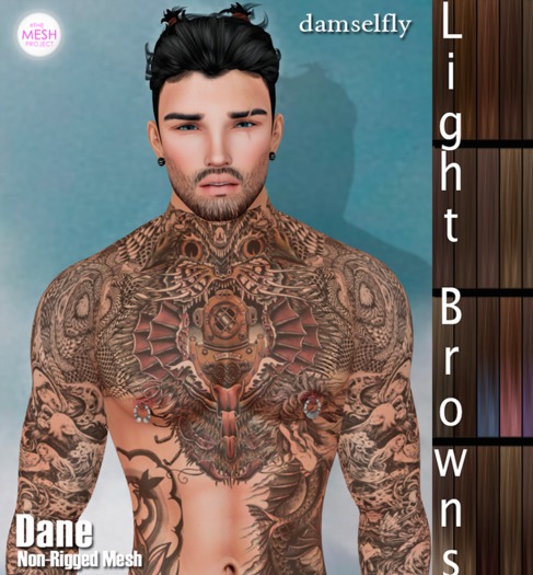 *~*Damselfly*~*Dane Non-Rigged Mesh Light Browns