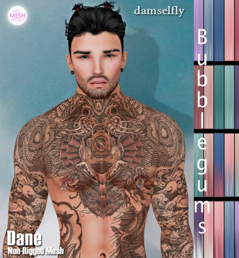 *~*Damselfly*~*Dane Non-Rigged Mesh Bubblegums