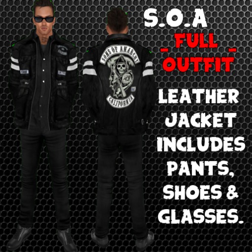 Trollis - Leather S.O.A outfit - 3 sizes fitted mesh box SW