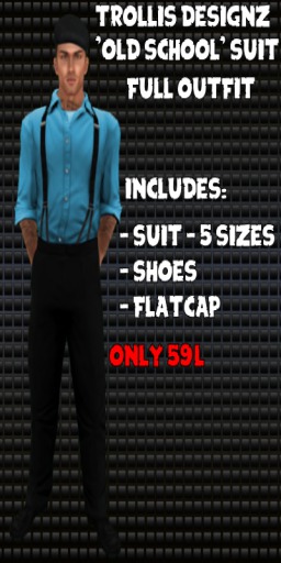 Trollis - Old School Suit with cap & shoes. SW