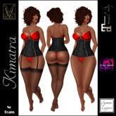 JCD Kimatra Black Red Gold Lingerie w/appliers (bagged)