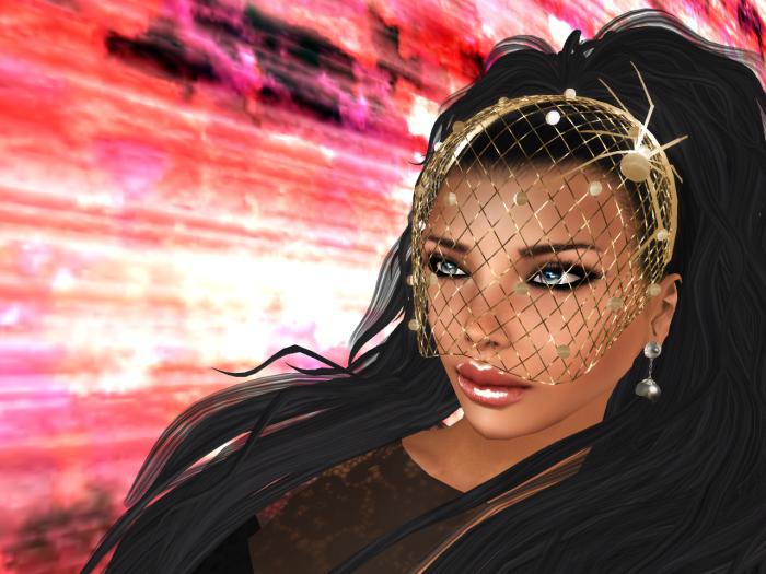 Spider mesh veil Gold &Silver by Maria