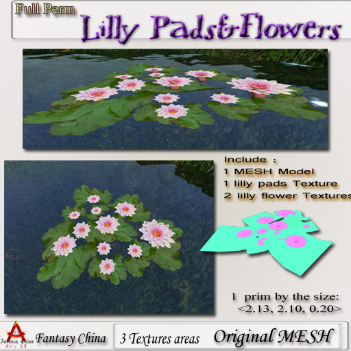 Full Perm Lilly Pads & Flowers