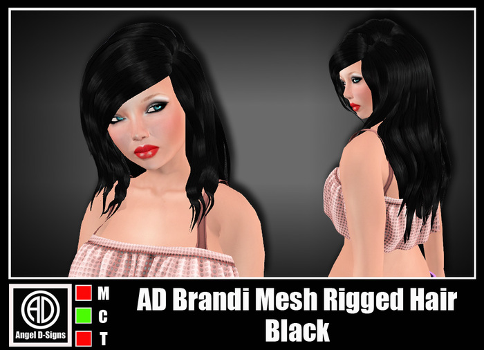 AD Brandi Mesh Rigged Hair Black