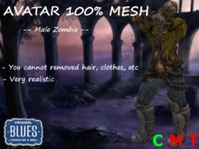♫ Blues Touch ♫ Full Avatar 100% Mesh Male Zombie 1