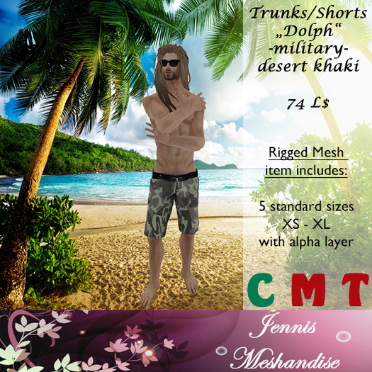 *JM* Trunks / Shorts Dolph military desert khaki 